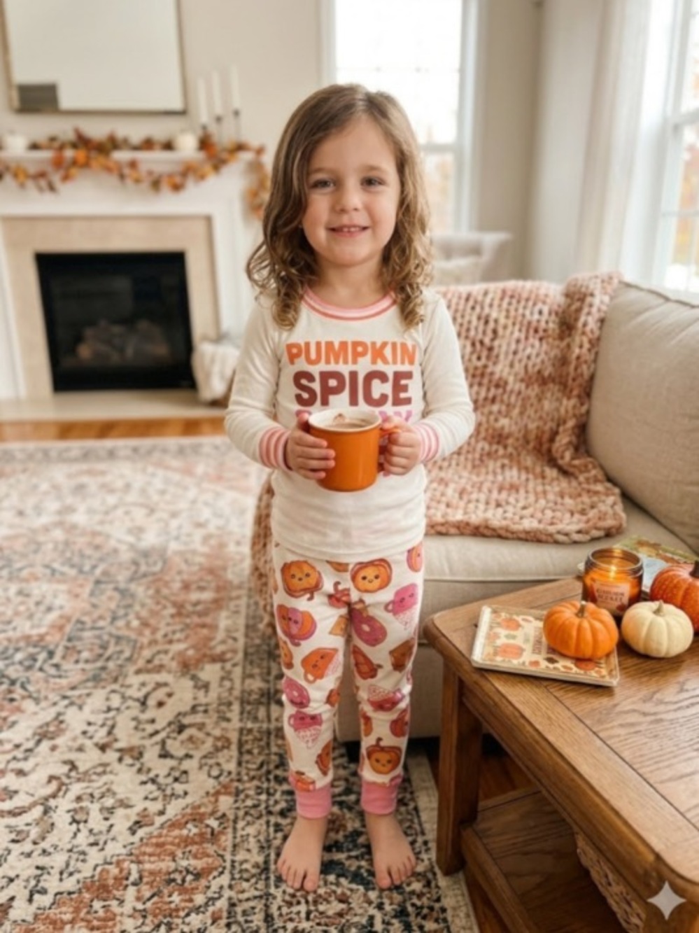 PJ Place Pumpkin Spice Crew Pajama Set Size 2T